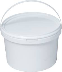 Ведро пластиковое с крышкой, 2.25 л, прозрачный [5085]